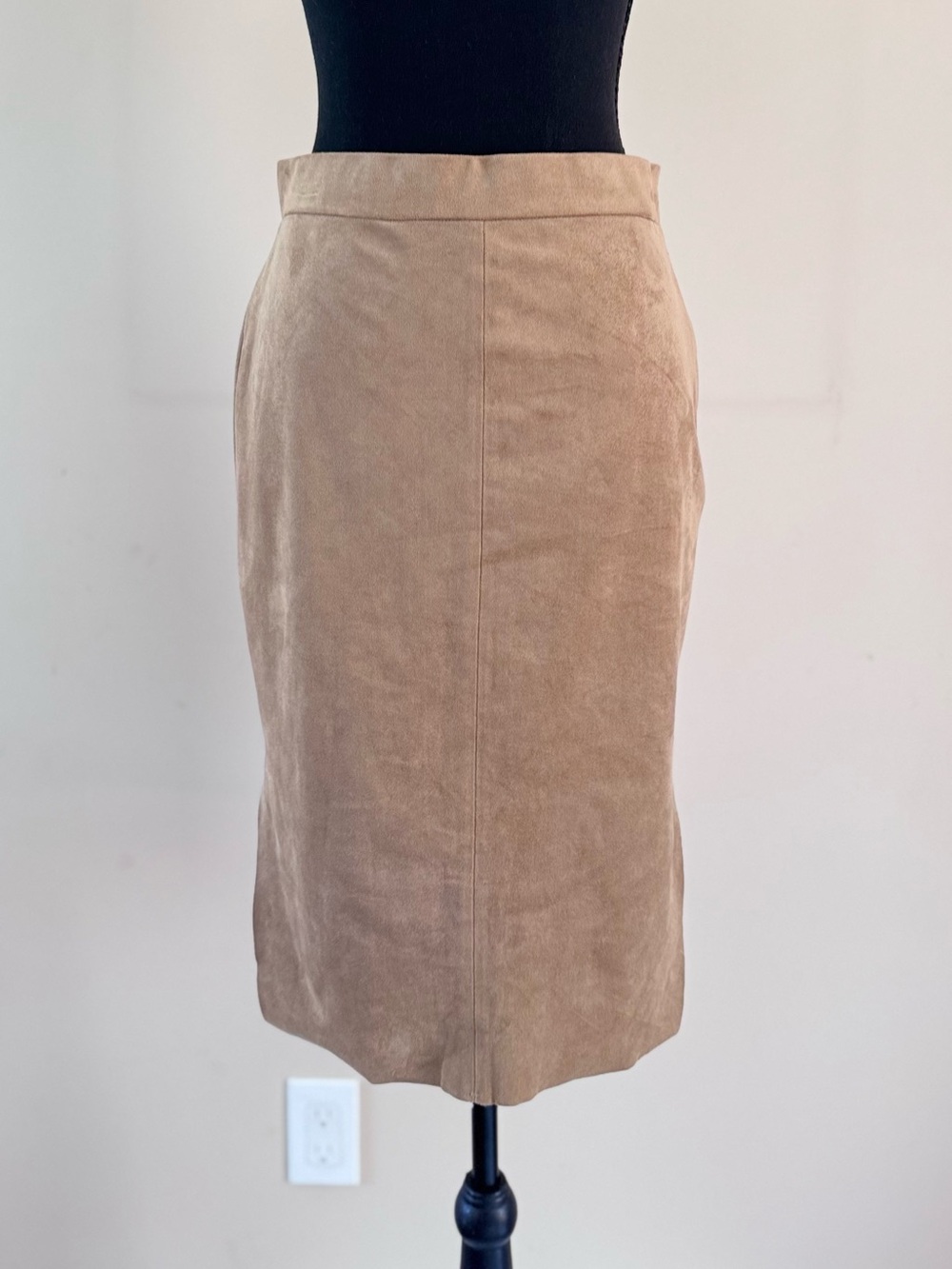 Wilfred Tan Suede Pencil Skirt